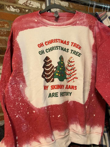 Oh Christmas Tree Bleached Sweatshirt