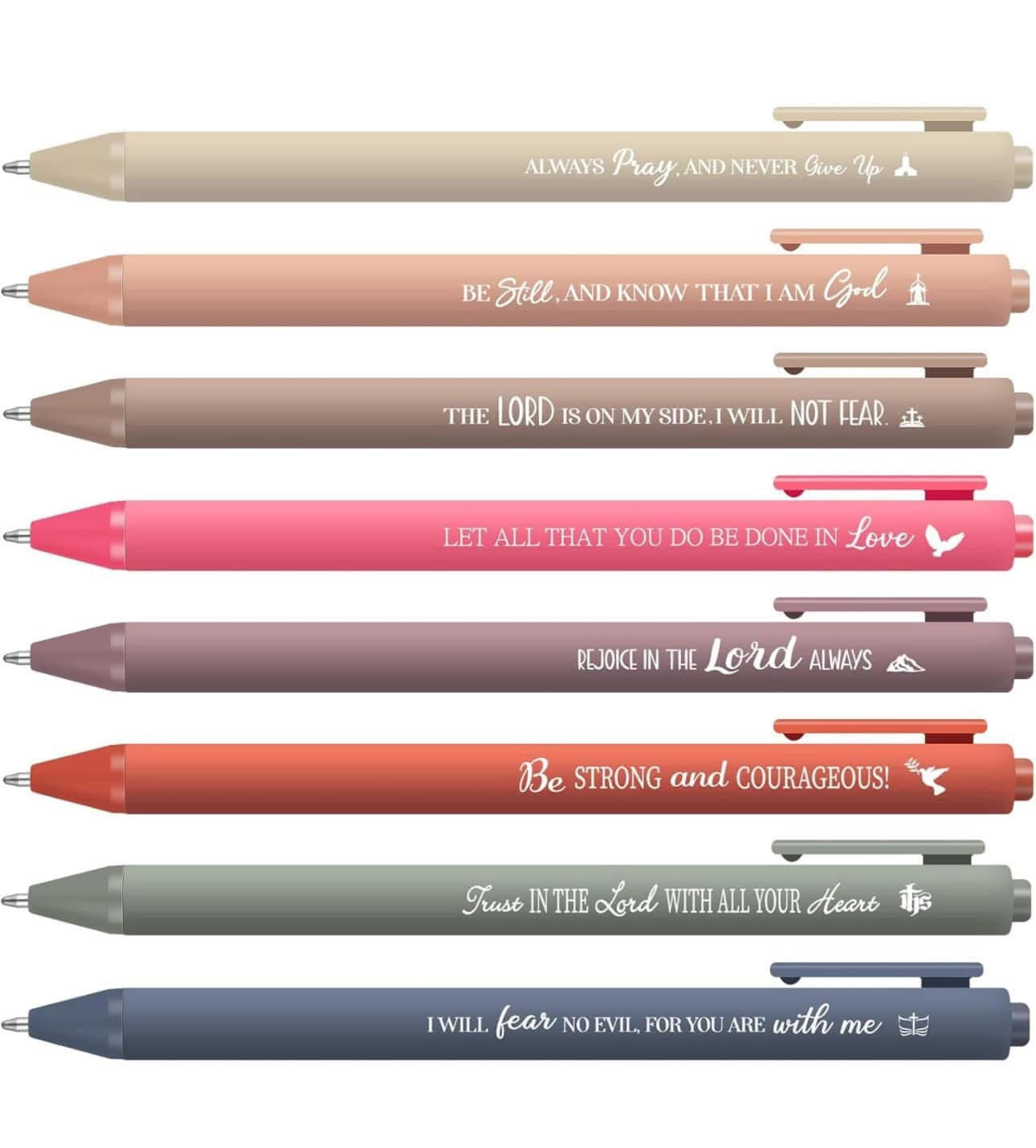 Encouraging Bible Verse Set of 8 Pens