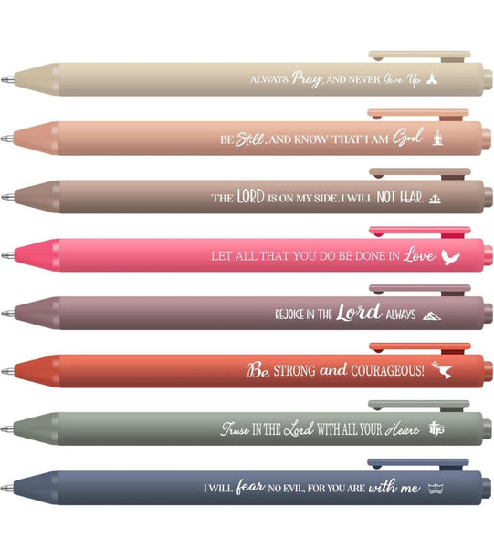 Encouraging Bible Verse Set of 8 Pens