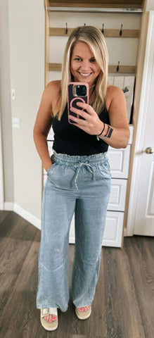 Zenana Branded Drawstring Pants < BATCH TWC/ZENANA7-22