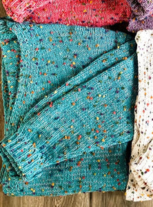 Turquoise Confetti Cardigan