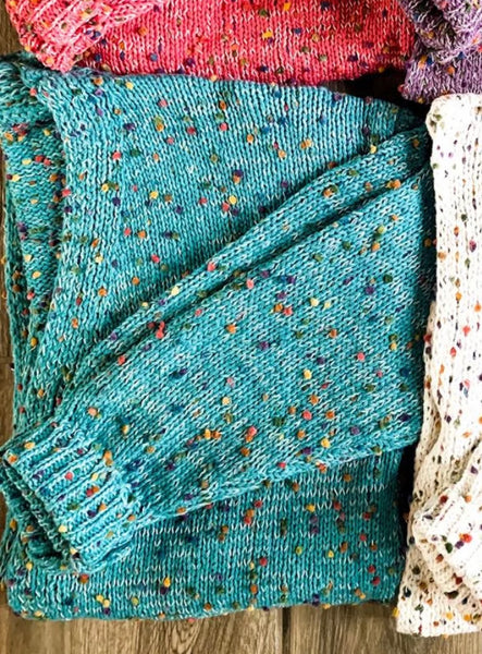 Turquoise Confetti Cardigan