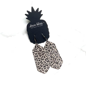 SAHARA IN GUNMETAL FOIL CHEETAH DIXIE BLISS EARRINGS