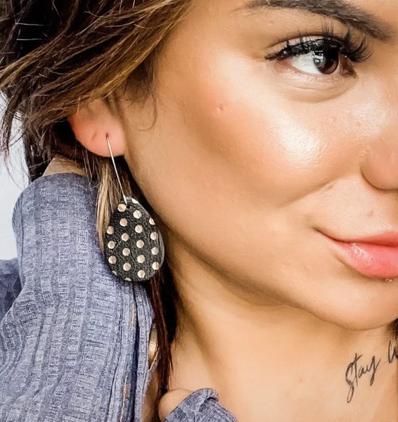 CHARLOTTE IN ROSE GOLD DOTS DIXIE BLISS EARRINGS