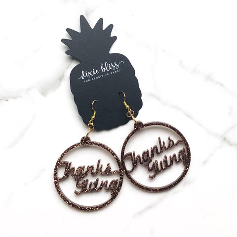 Thanksgiving Hoop Dixie Bliss Earrings
