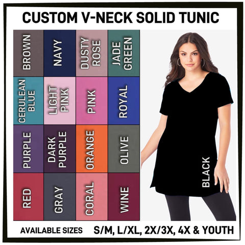 Custom Solid Tunics BATCH AR/TUNIC1-26
