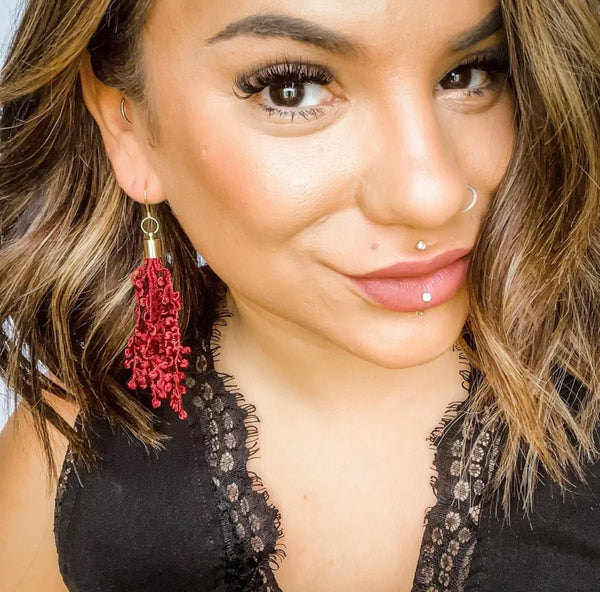VINE IN SANGRIA DIXIE BLISS EARRINGS