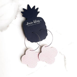 MADISON IN POWDER BLUSH HONEYCOMB DIXIE BLISS EARRINGS