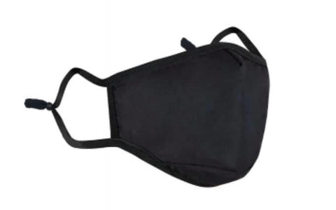 SOLID BLACK FACE MASK