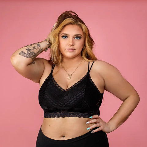 MALLORY LACE BRALETTE IN BLACK