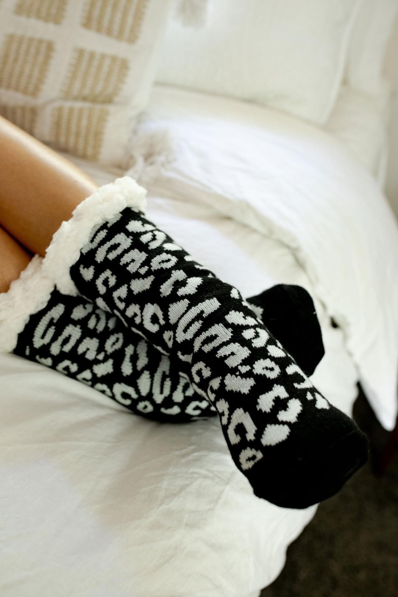 Sherpa Lined Non Slip Cozy Socks