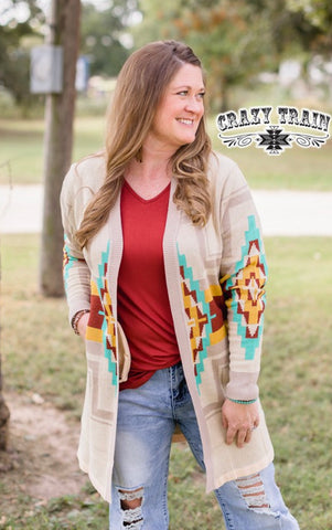 BUFFALO TRAIL CRAZY TRAIN CARDIGAN