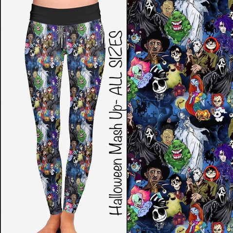HALLOWEEN MASHUP LEGGINGS / IN STOCK