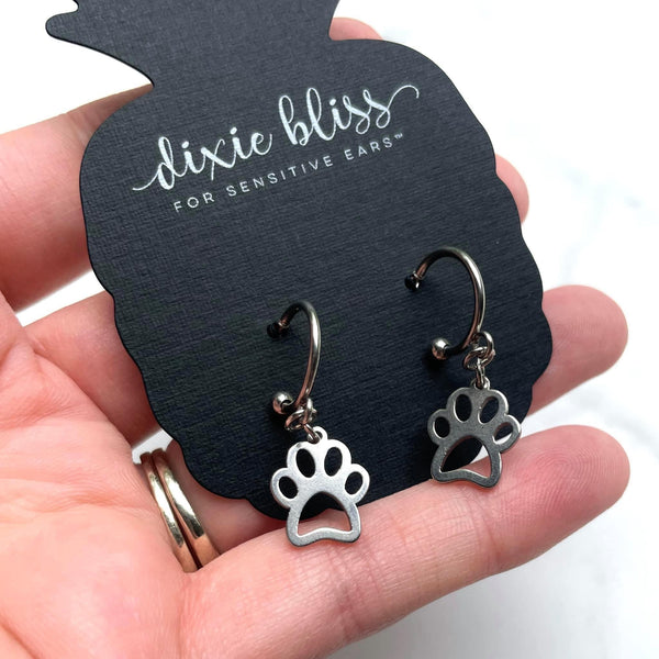 PAW PRINT HOOPS DIXIE BLISS EARRINGS