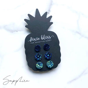 SAPPHIRE TRIO DIXIE BLISS SET EARRINGS