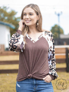 BEST OF BOTH SIDES COW/LEOPARD G&E TOP