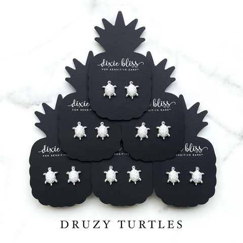 DRUZY TURTLES DIXIE BLISS EARRINGS