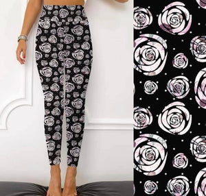 Colorful Rose Leggings