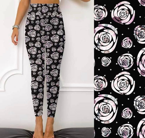 Colorful Rose Leggings