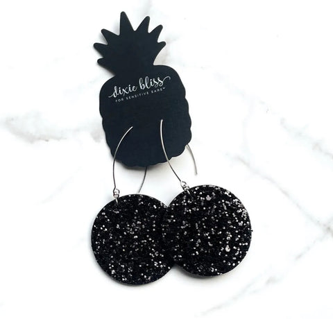 VEGAS IN JET BLACK DIXIE BLISS EARRINGS