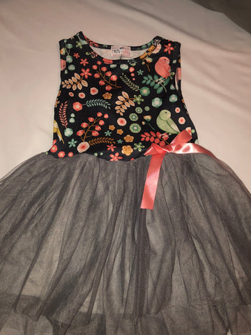 Floral birds Kids Tutu dress