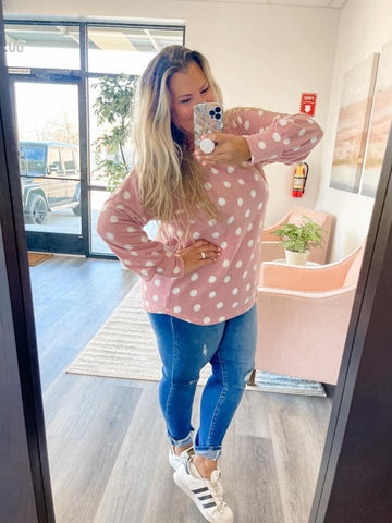 DOTTIE SWEATER TOP / DESIGNER BL