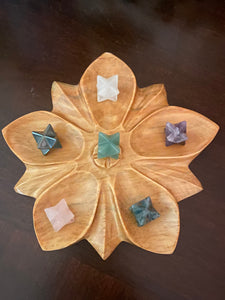 Flower Wood Bowl (crystals not included)