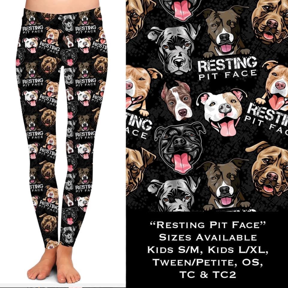 Resting Pit Face Capri Leggings