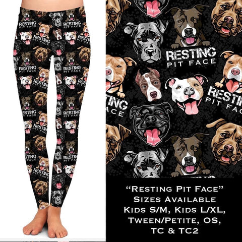 Resting Pit Face Capri Leggings
