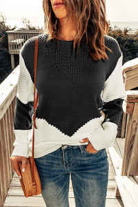 Chevron Two-Tone Sweater (In Stock)