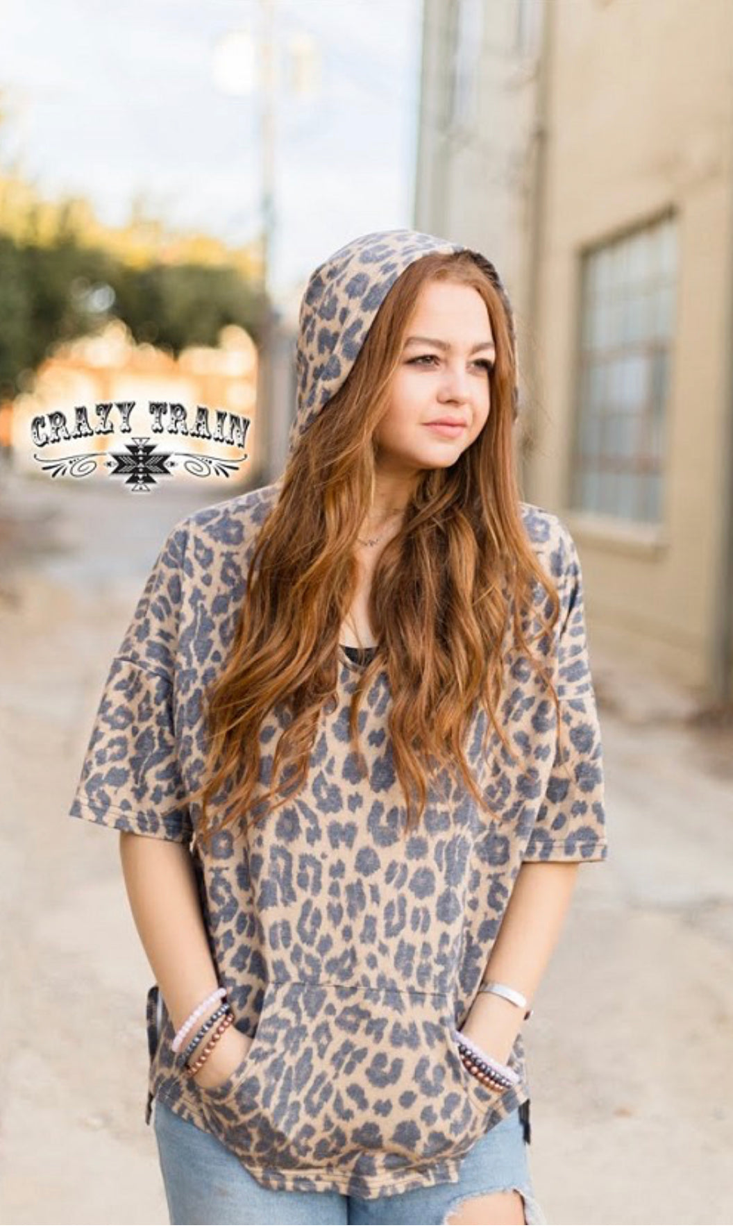 The Houston leopard Hoodie Crazy Train