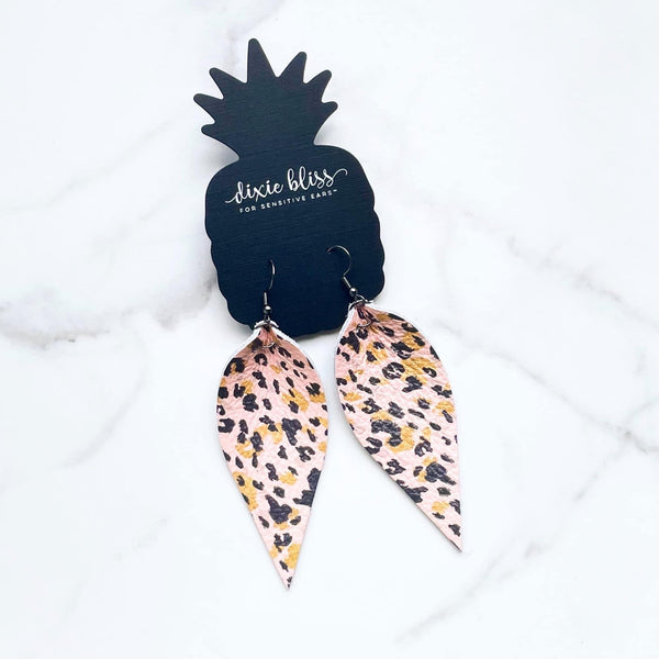 AVALON IN BLUSHING CHEETAH DIXIE BLISS EARRINGS