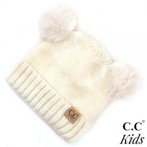 KIDS DOUBLE POM AUTHENTIC C.C BEANIES