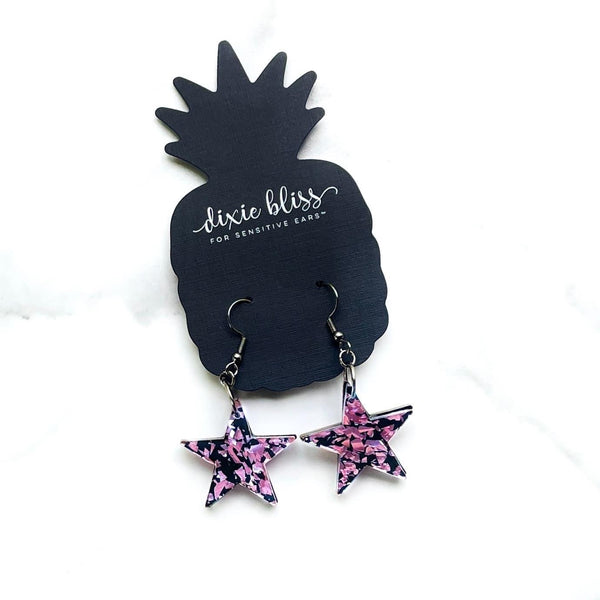 MINI COSMIC LILAC STAR DIxie BLISS EARRINGS