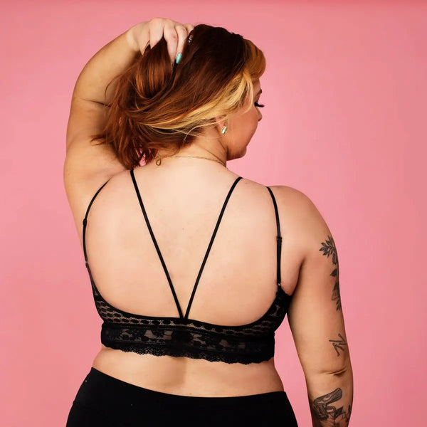 MALLORY LACE BRALETTE IN BLACK