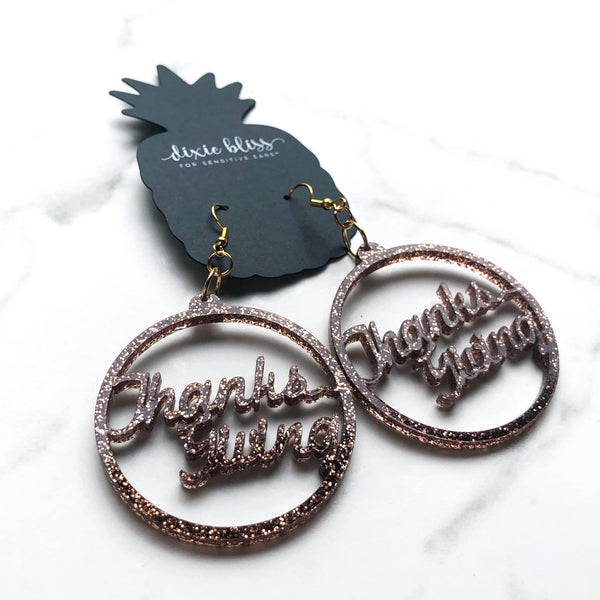 Thanksgiving Hoop Dixie Bliss Earrings