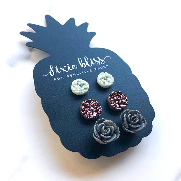 IVANNA DIXIE BLISS TRIO EARRING SET