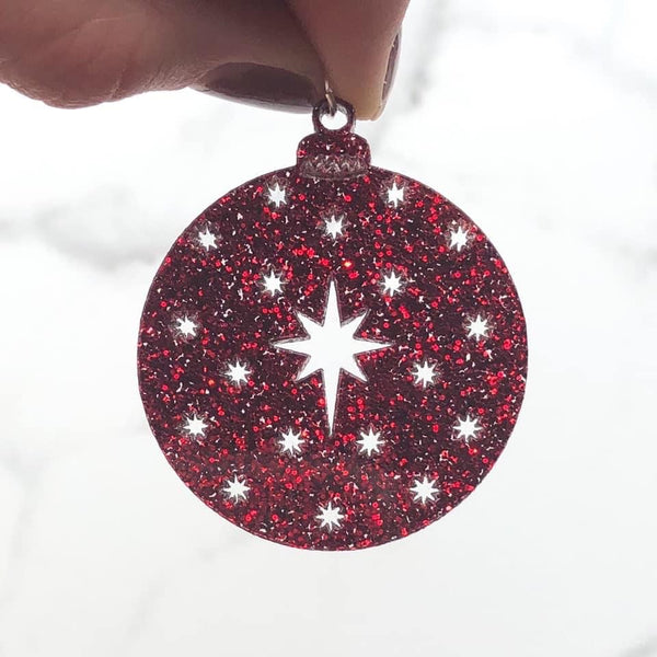 RUBY CHRISTMAS ORNAMENT DIXIE BLISS EARRINGS