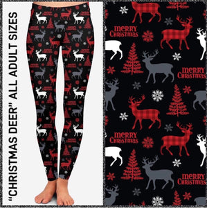 CHRISTMAS DEER CUSTOM LEGGINGS