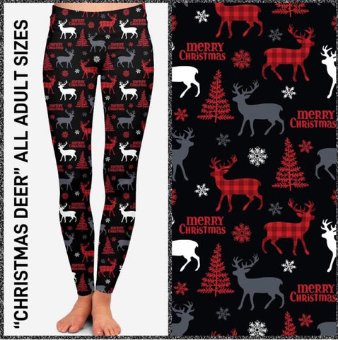 CHRISTMAS DEER CUSTOM LEGGINGS
