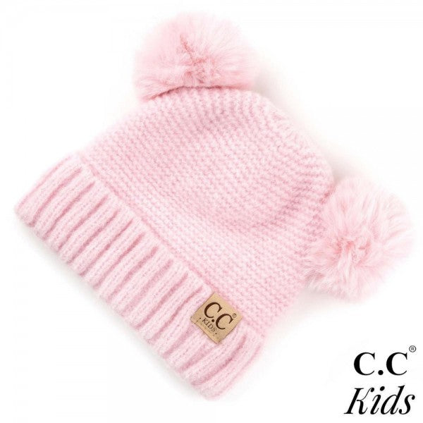 KIDS DOUBLE POM AUTHENTIC C.C BEANIES