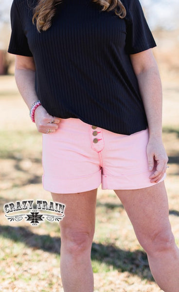 CORAL SWAP MEET CRAZY TRAIN SHORTS (REVERSIBLE)