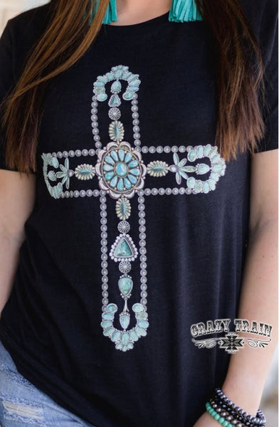 Silver Phoenix Turquoise Criss Crazy Train Tee