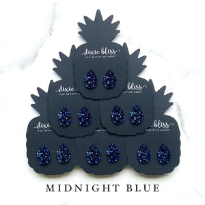 TEARDROP IN MIDNIGHT BLUE DIXIE BLISS EARRINGS