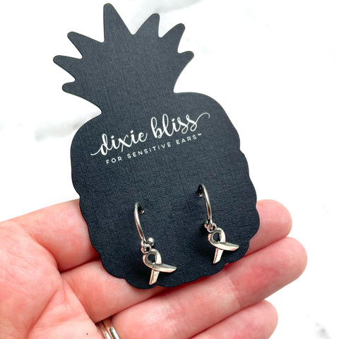 Ribbon Huggie Hoop Dixie Bliss Earrings
