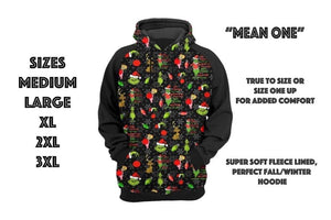 MEAN ONE CUSTOM FLEECE LINED HOODIE * IN STOCK READY TO SHIP