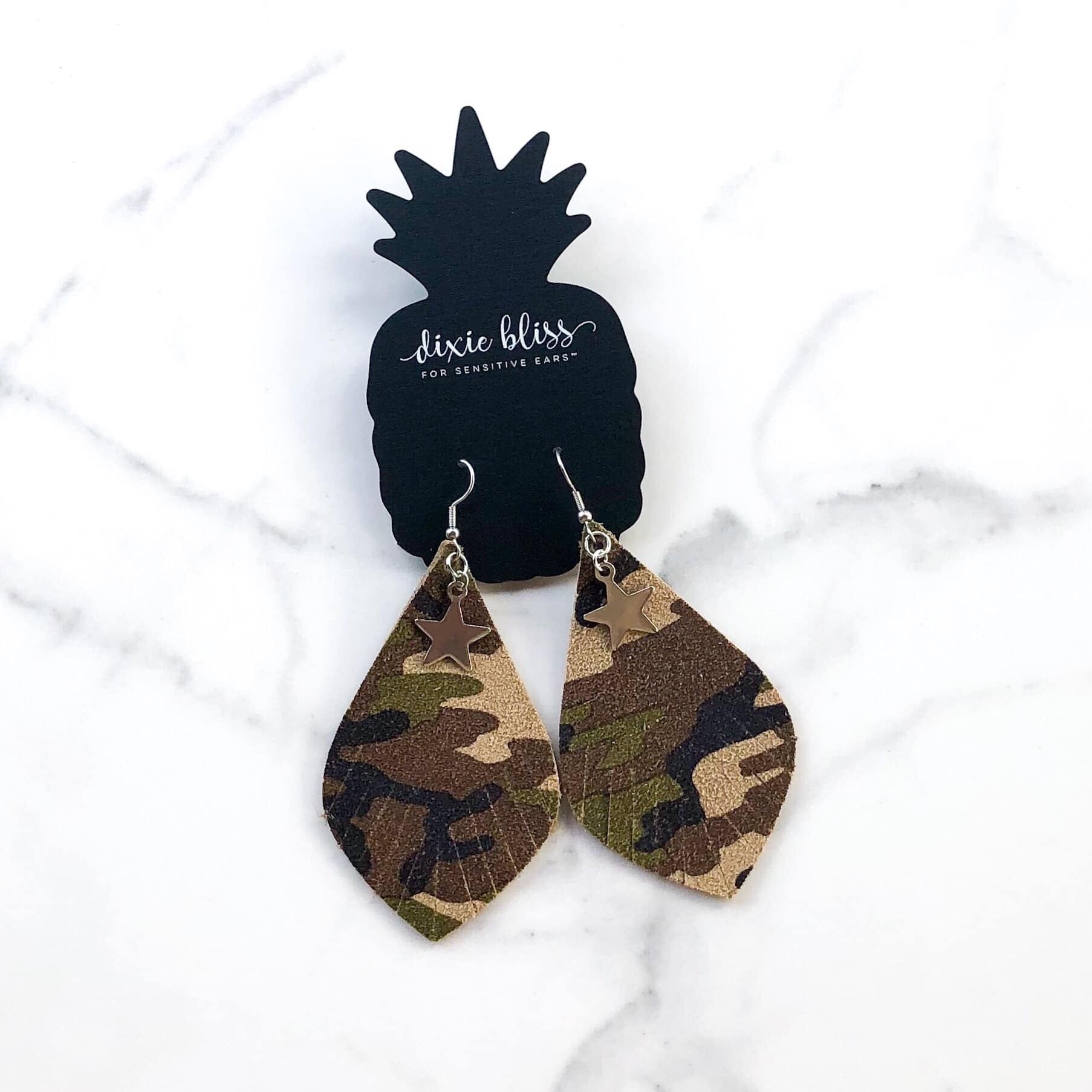 DUBAI CAMO DIXIE BLISS TEARDROP EARRING