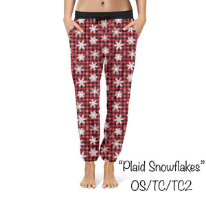 BUFFALO PLAID SNOWFLAKE CUSTOM JOGGERS