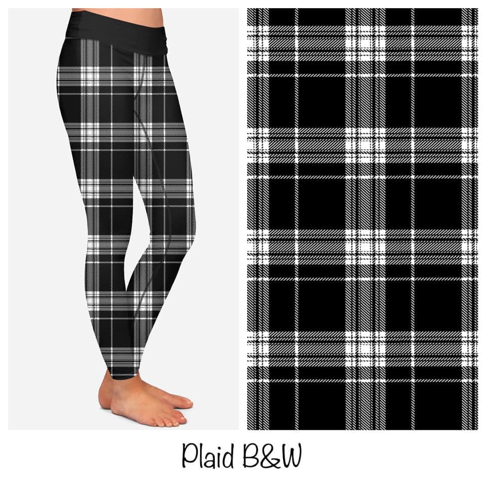 Black and White Plaid Leggings