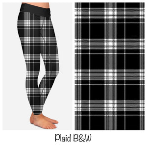 Black and White Plaid Leggings